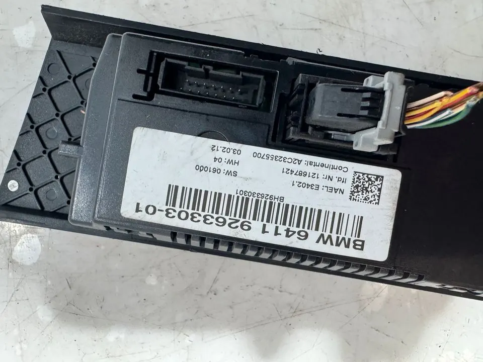 BMW 1er 3er E87 E81 E90 E92 Klimabedienteil Bedienteil 9263303 – Bild 8