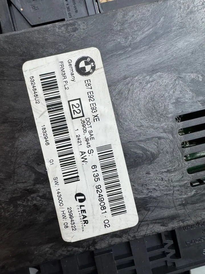 BMW 1er 3er E87 E89 E90 E92 E93 Steuergerät Fußraummodul 9249081 – Bild 7