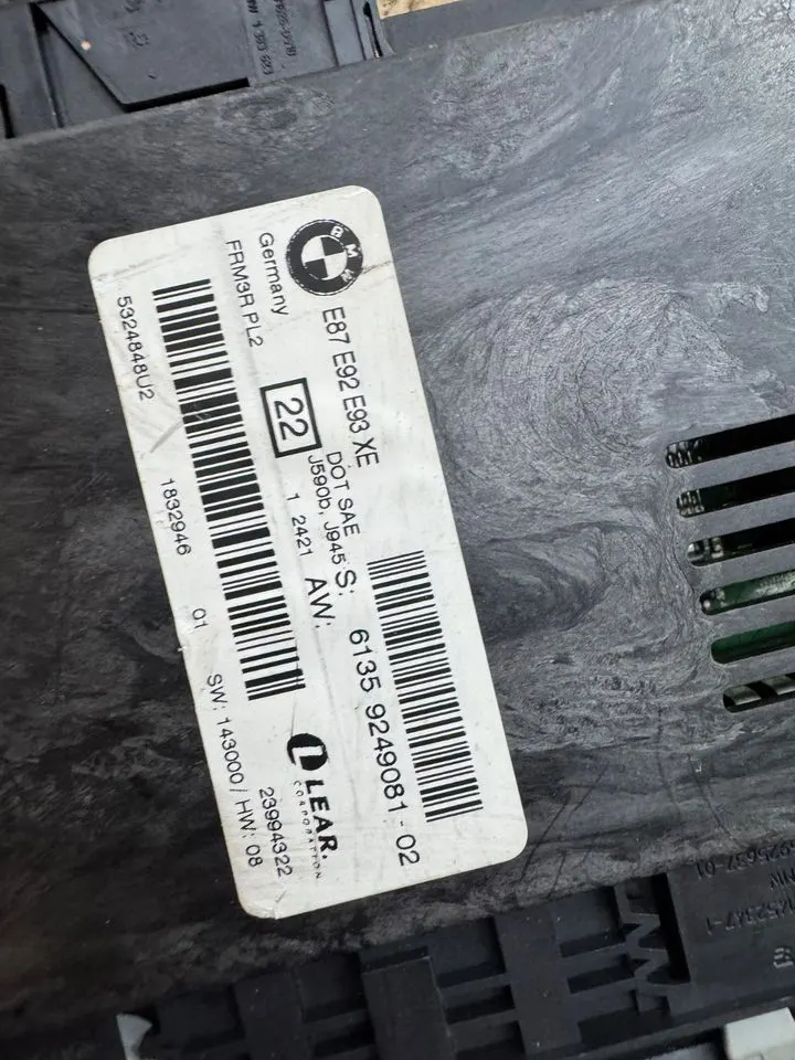 BMW 1er 3er E87 E89 E90 E92 E93 Steuergerät Fußraummodul 9249081 – Bild 8