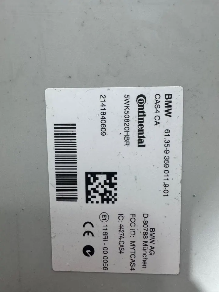 BMW 5er 7er F10 F11 F01 F02 CAS4 Modul Steuergerät 9359011 – Bild 6