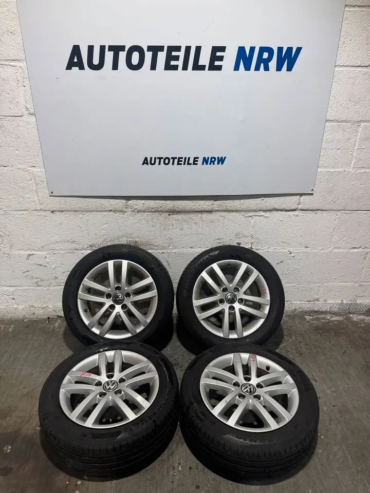 VW Golf 5 V 6 VI 16 Zoll Felgen ET50 Alufelgen Reifen 5K0601025E – Bild 1