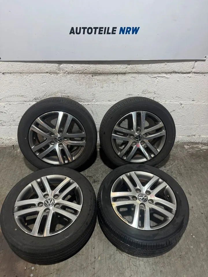 VW Golf 5 V 6 VI 16 Zoll Felgen ET50 Alufelgen Reifen 1K0601025BM – Bild 2