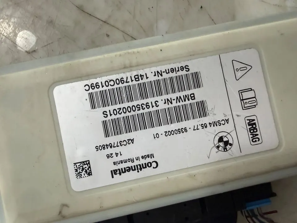 BMW X3 F25 F26 Airbagsteuergerät Steuergerät ECU Module 9350002 – Bild 5