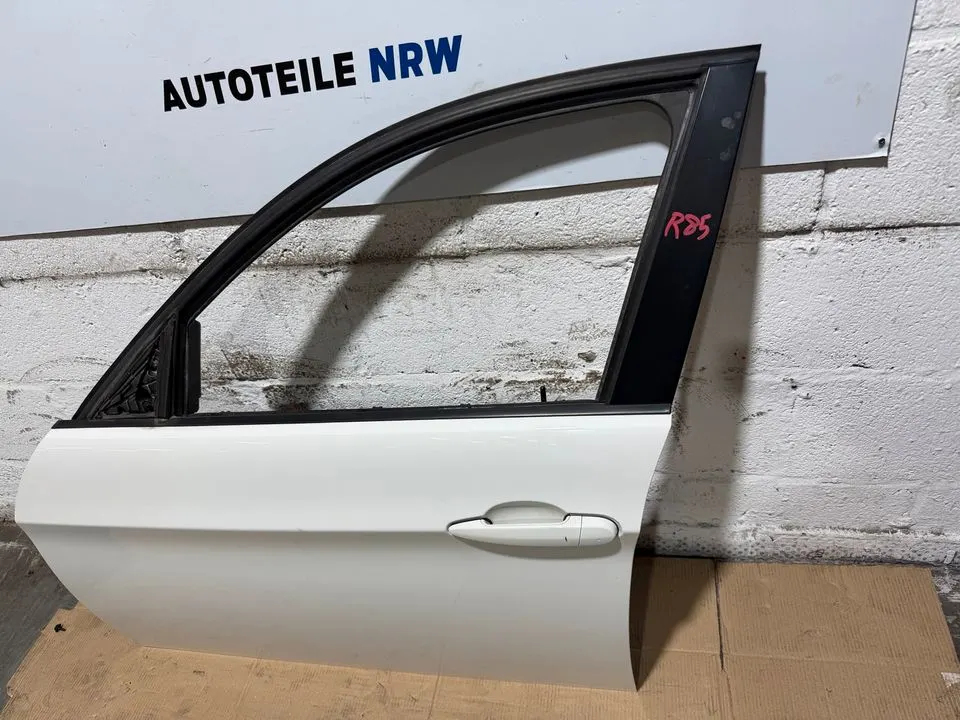 BMW 3er E90 E91 Fahrertür Tür Vorne Links Komplett 300 ALPINWEISS – Bild 3