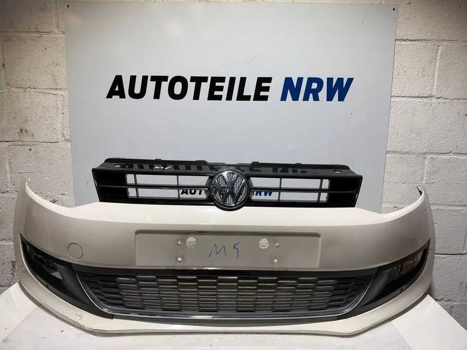VW Polo 6R Stoßstange Stoßfänger Frontschürze Vorne Komplett LB9A – Bild 1