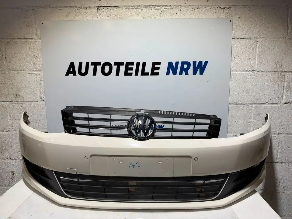 VW Sharan 7N Stoßstange Stoßfänger Schürze Vorne Komplett LB9A – Bild 1